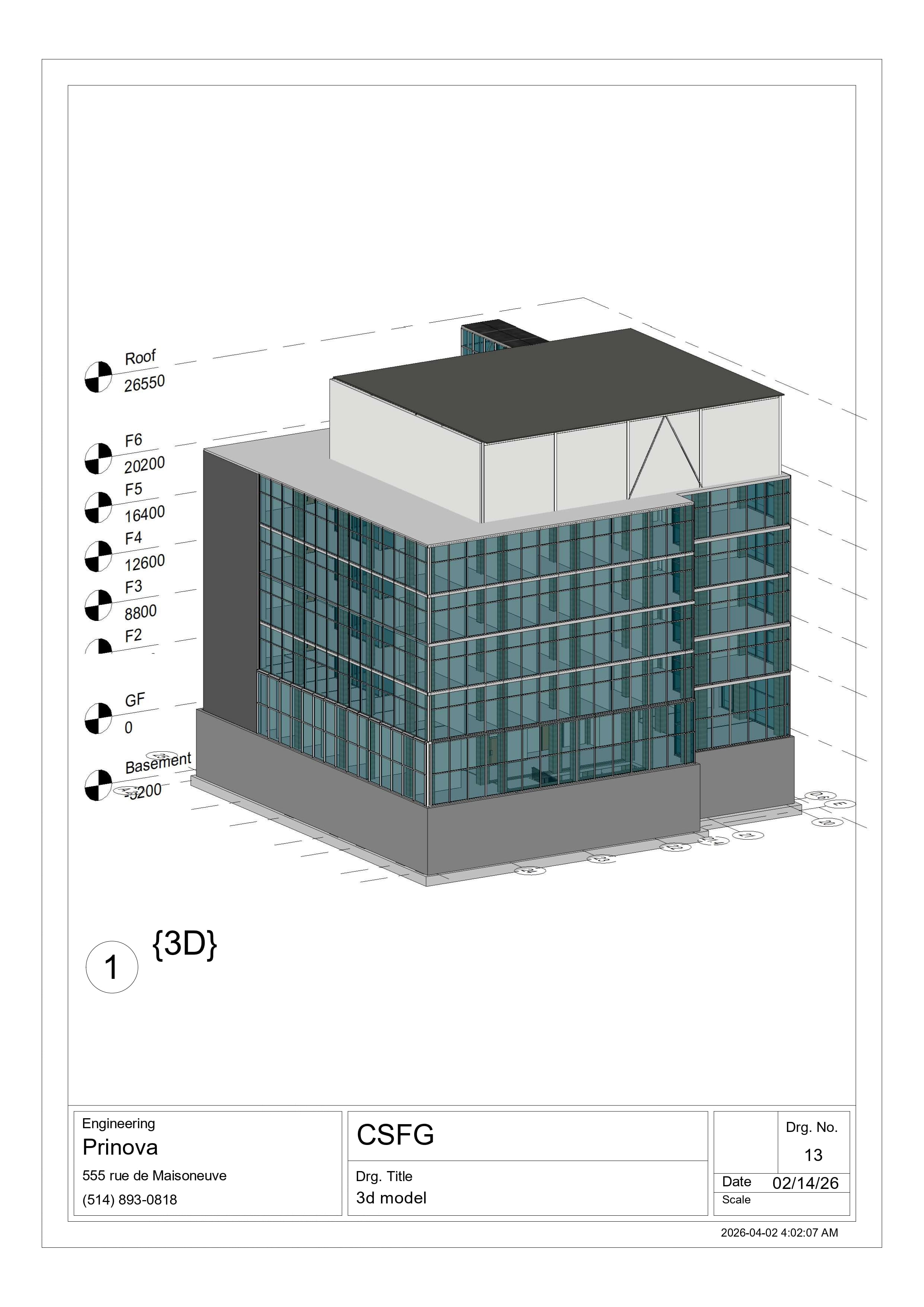 3D Model Drawings sheet 1