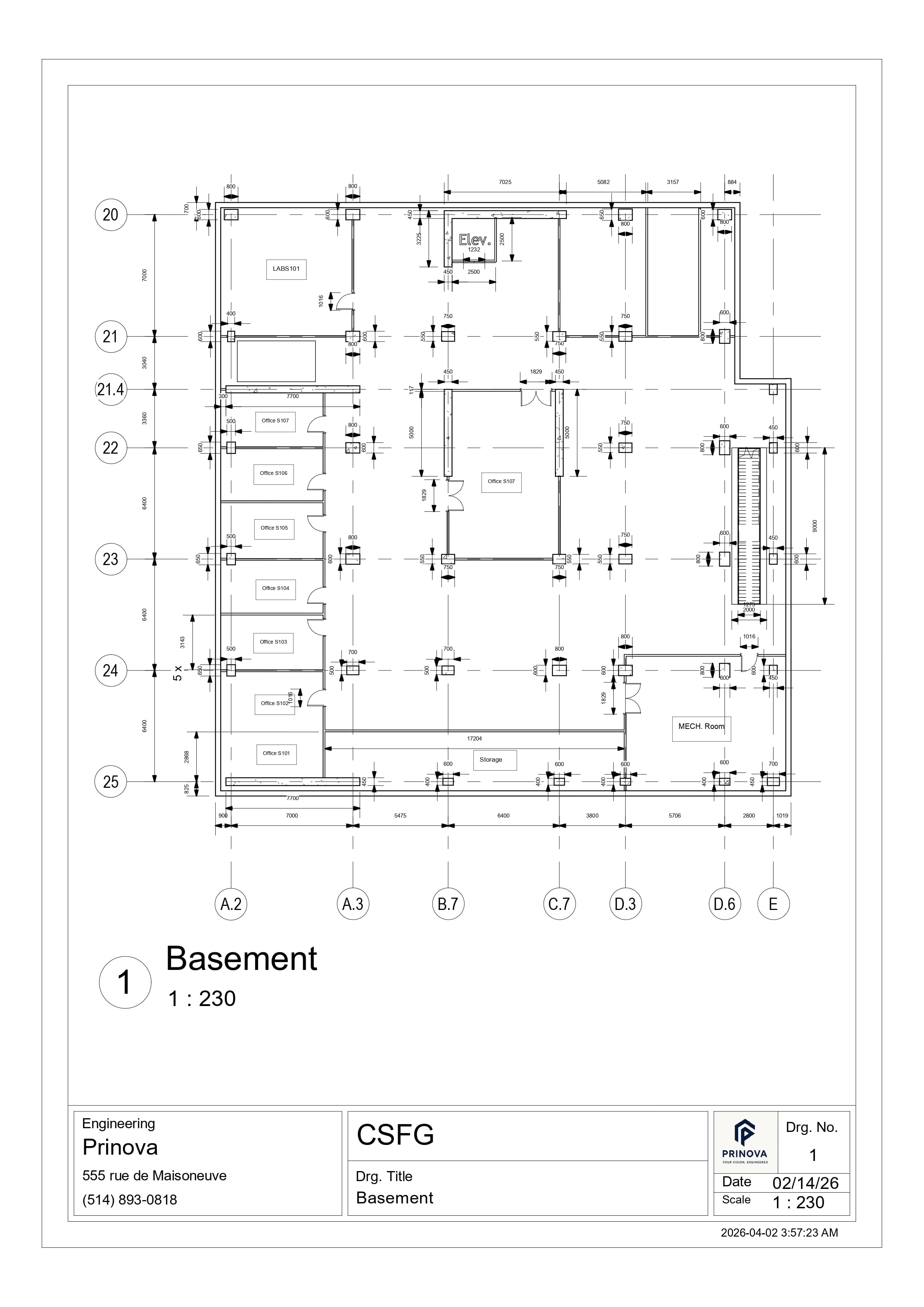 Floor Plans sheet 1
