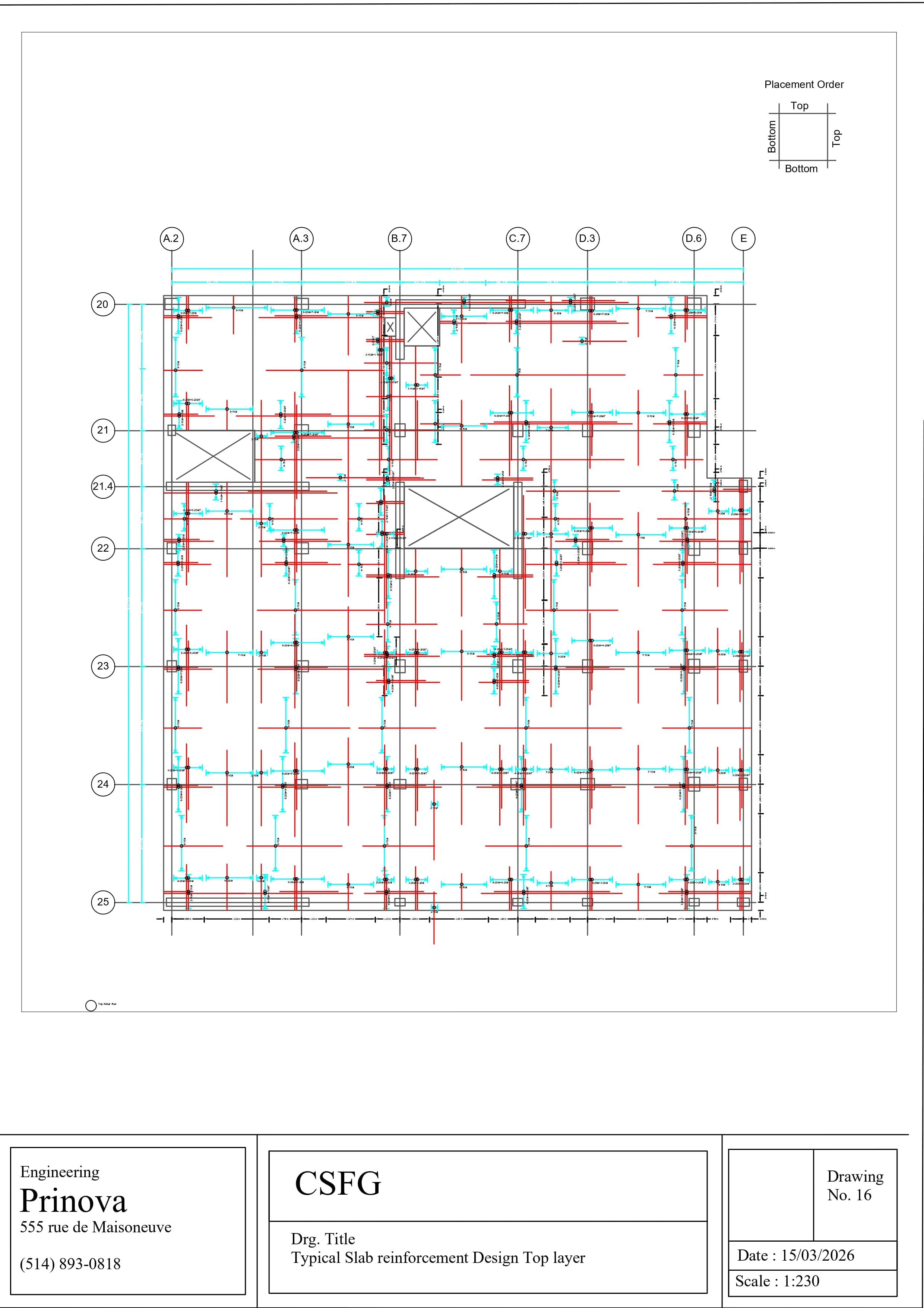 Slab Reinforcement Drawings sheet 2